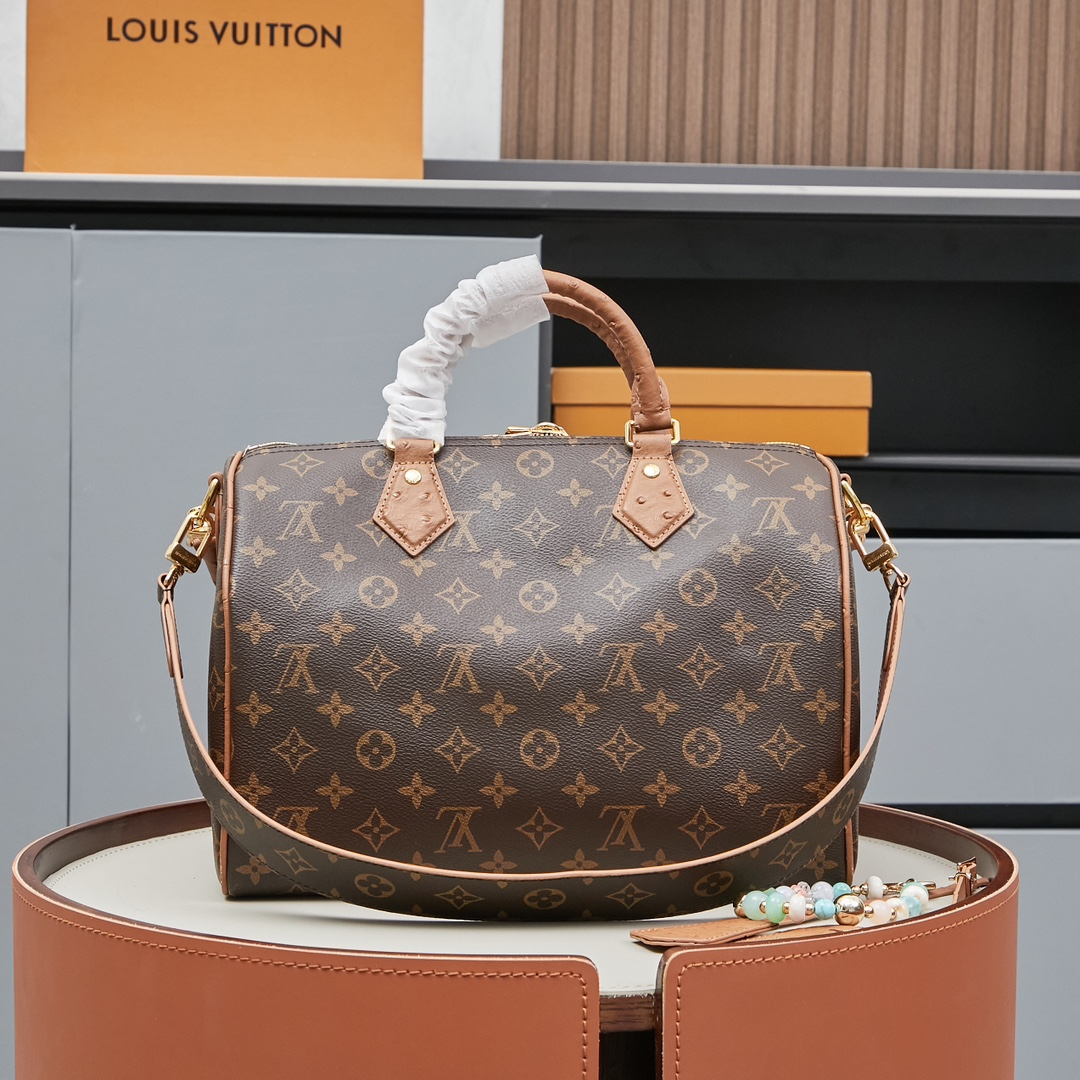 Louis Vuitton LV Monogram Speedy Soft 30 Boho Handbag Shoulder Bag 10A Quality
