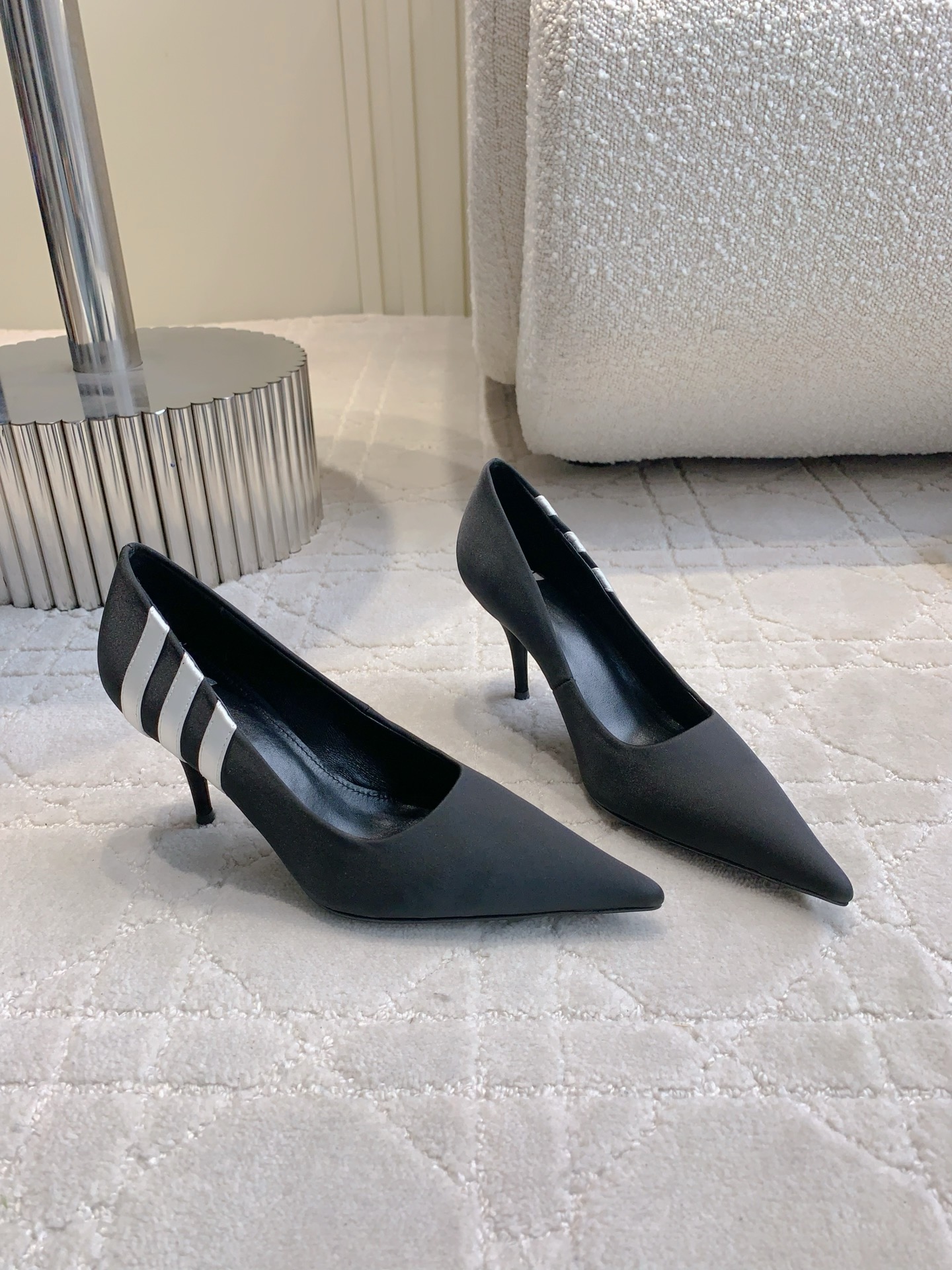 Balenciaga Classic Pointed Toe High Heel Mule Half Sandals Slipper Heels Shoes