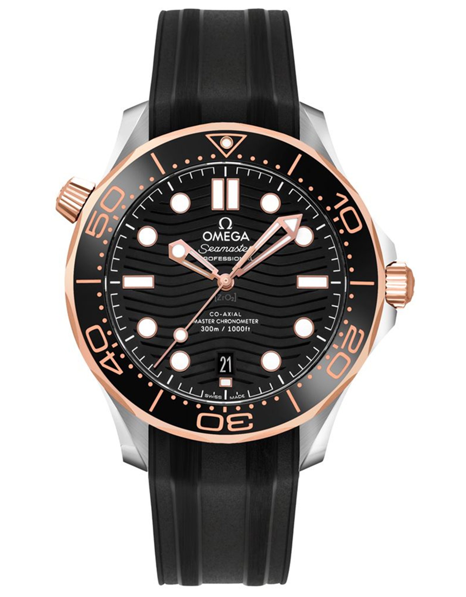Omega Seamaster Black CeramicRose Gold Bezel 210.22.42.20.01.002 42MM