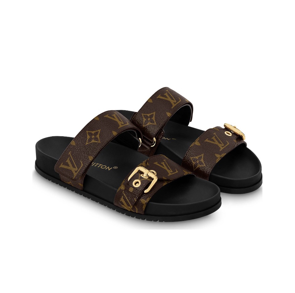 【Flash Sale】Louis Vuitton LV Bom Dia Fashion Flat Flip-flops Slide Sandal