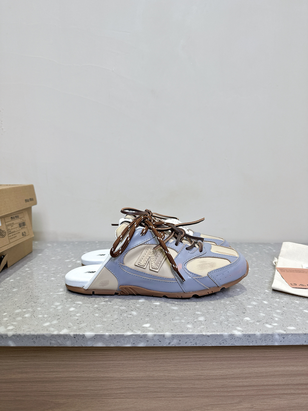 MiuMiu x New Balance 25ss 530 Series Half Slipper Casual Sandals Shoes