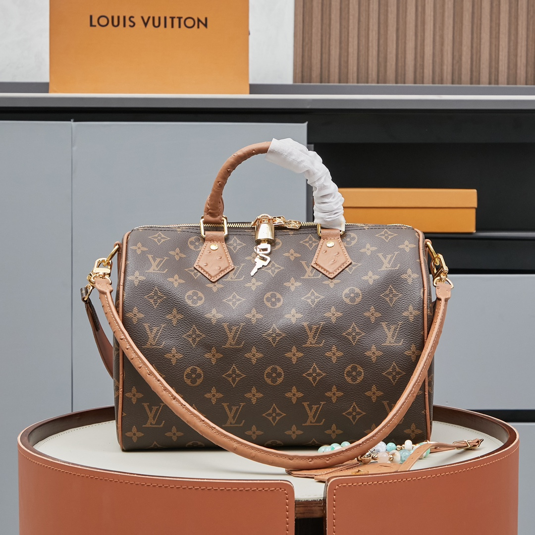 Louis Vuitton LV Monogram Speedy Soft 30 Boho Handbag Shoulder Bag 10A Quality