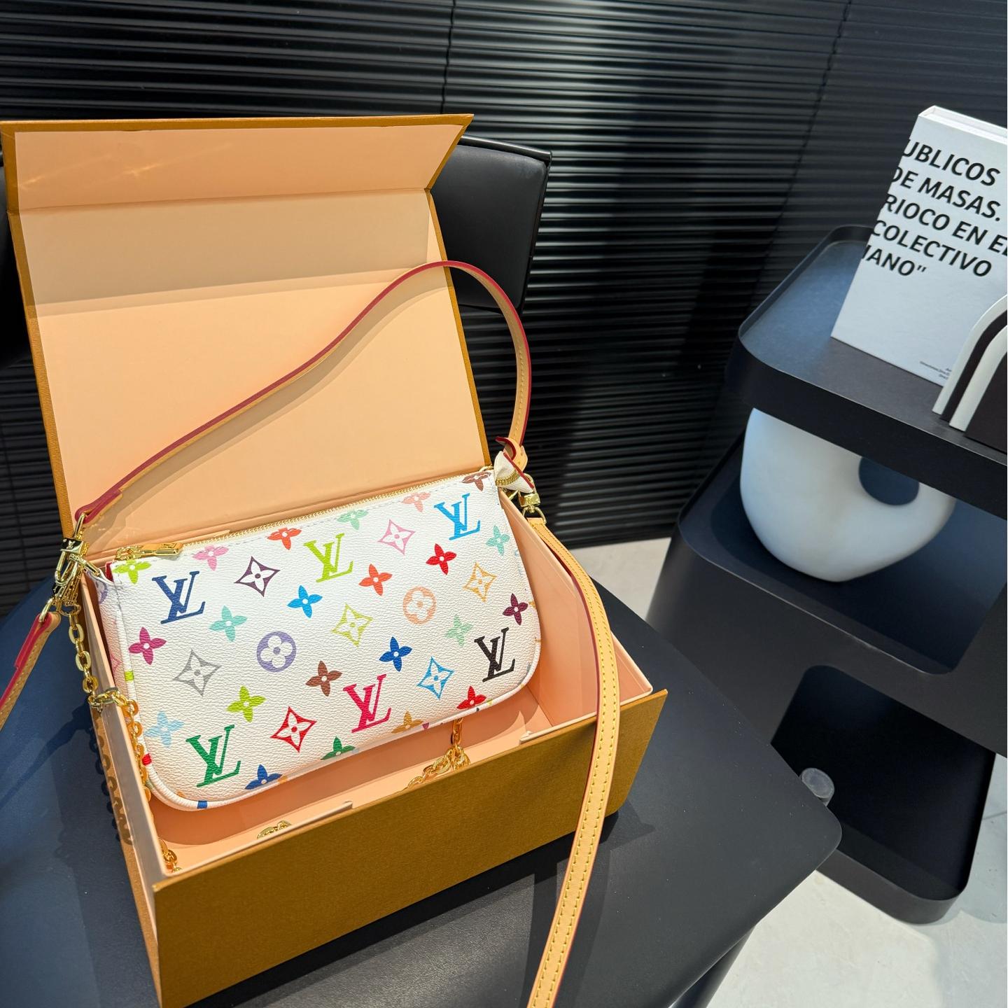 Louis Vuitton LV Takashi Murakami Underarm Medieval Mahjong Bag Handbag 1772