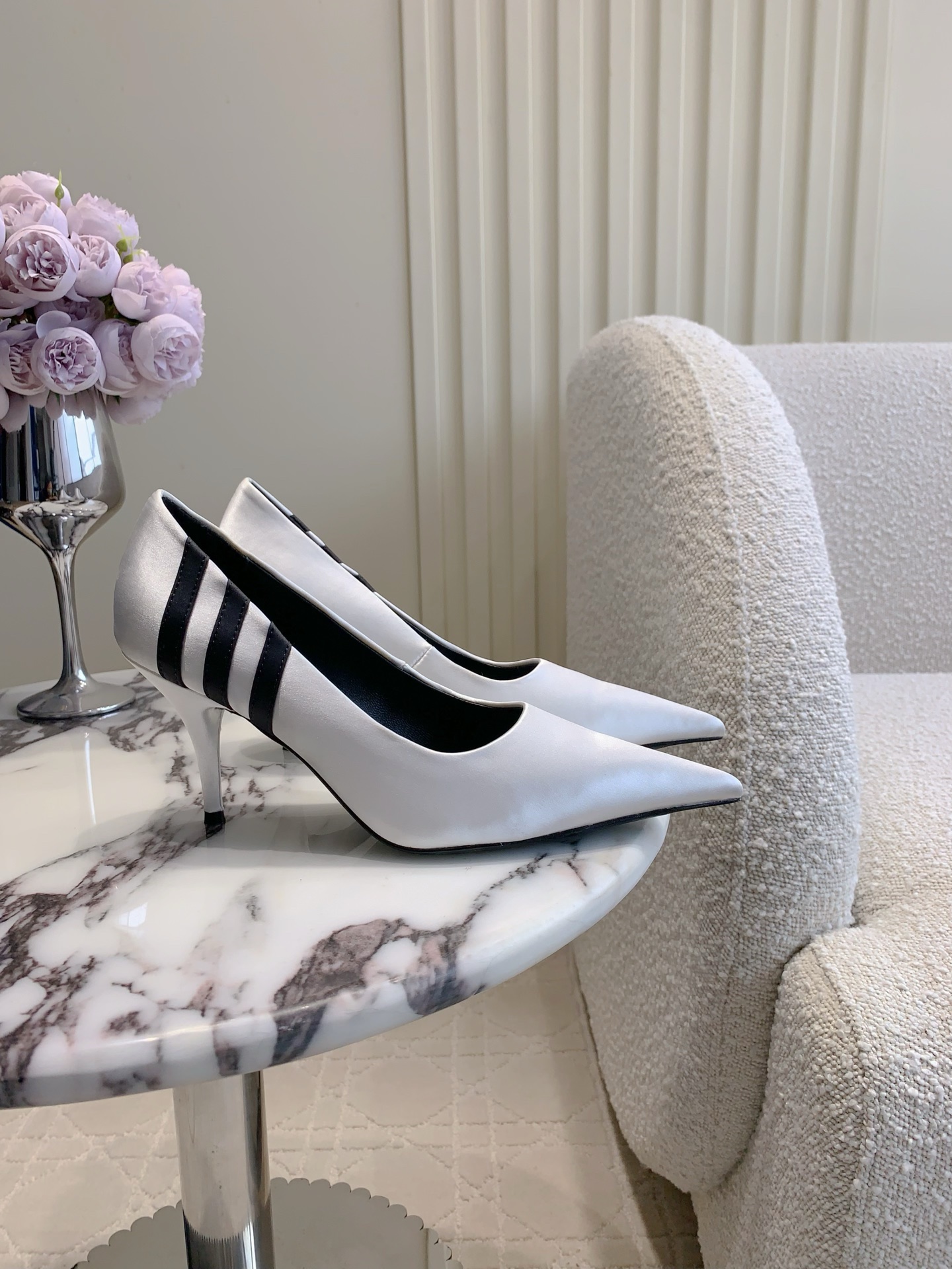 Balenciaga Classic Pointed Toe High Heel Mule Half Sandals Slipper Heels Shoes