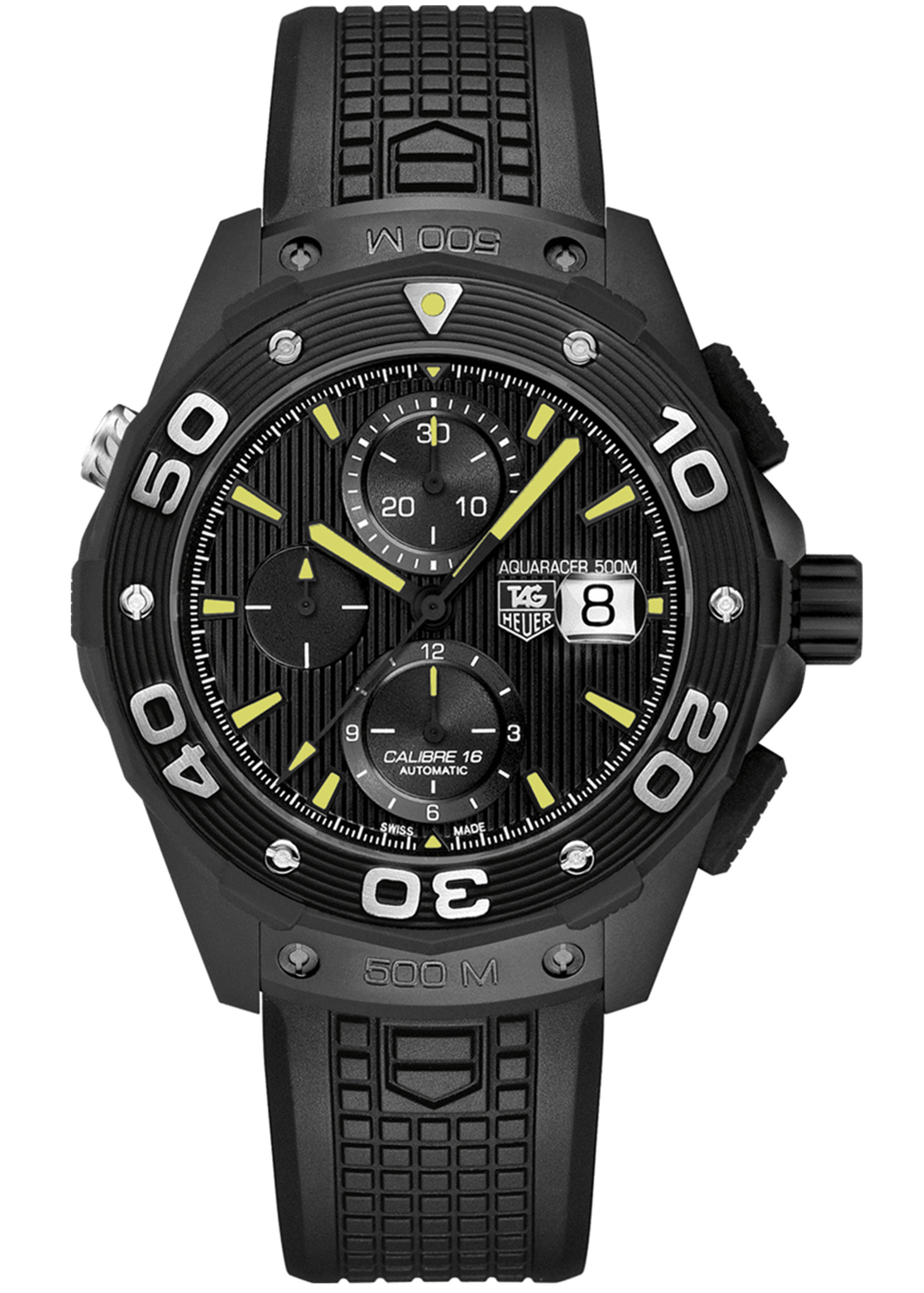 Tag Heuer Aquaracer Black Dial Titanium Bezel Men's Watch CAJ2180.FT6023 44MM