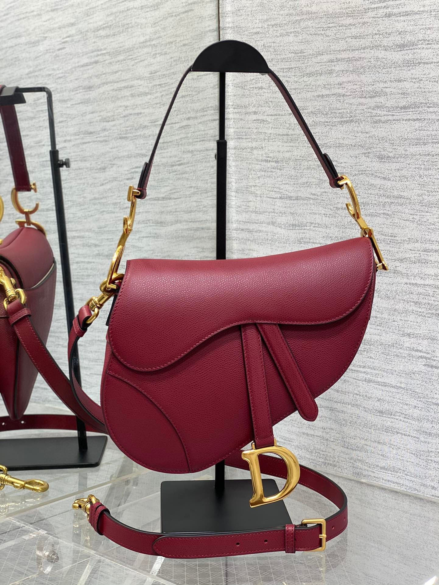Dior Saddle Red Leather Shoulder Bag Handbag 10A Quality M0447CWVG