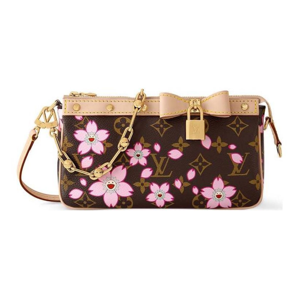 Louis Vuitton LV Takashi Murakami CHERRY BLOSSOM Cherry Shoulder Handbag M13666