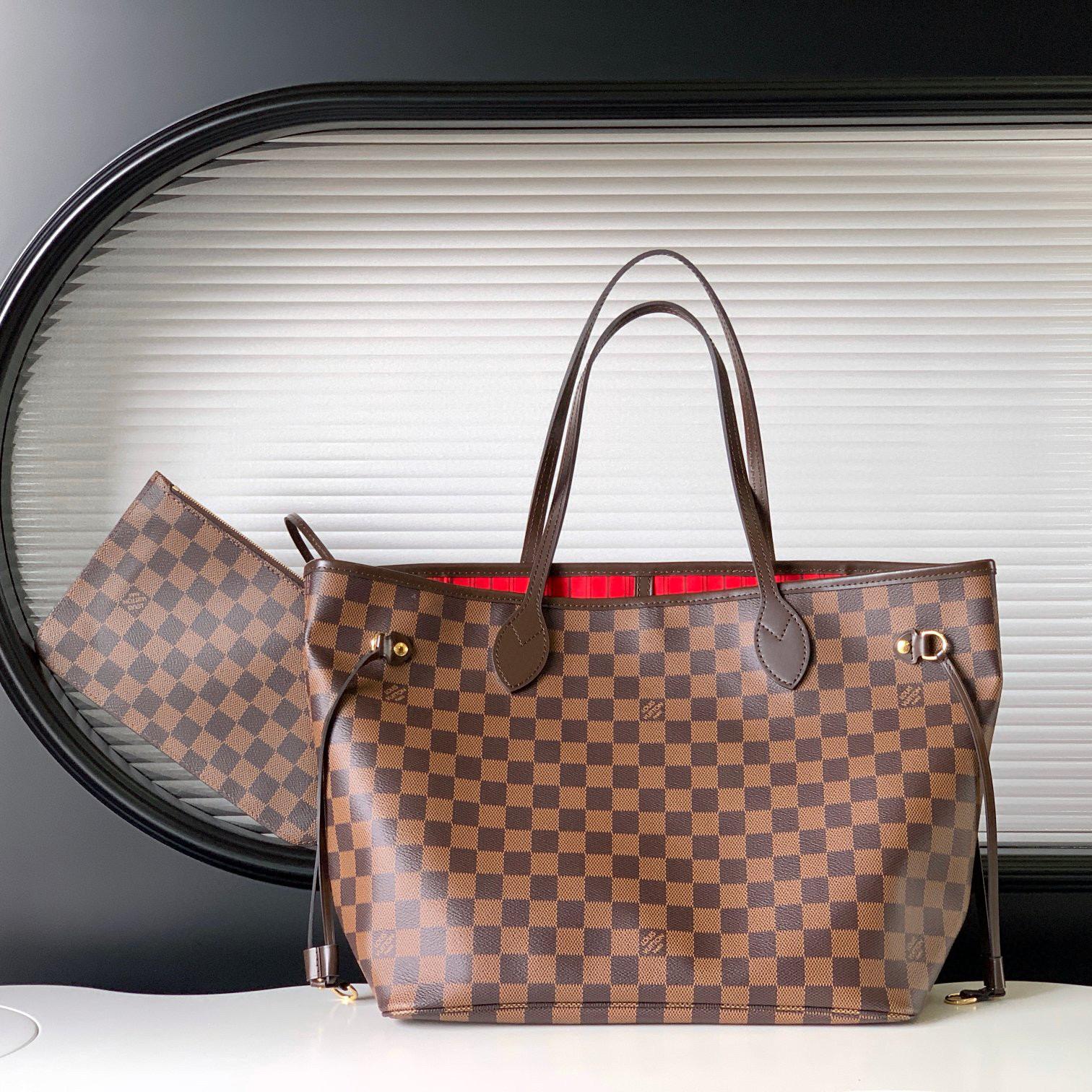 Louis Vuitton LV Neverfull Monogram Damier MM N41357 Tote Bag Handbag 10A quality