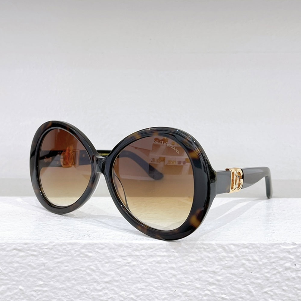 DOLCE & GABBAN DG Mirror leg Hollowed out Logo Sunglasses Top quality