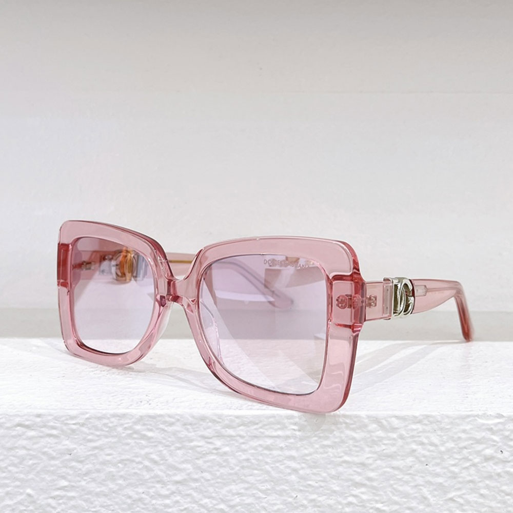 DOLCE & GABBAN DG Plate frame. Hollow Mirror leg Logo Sunglasses Top quality