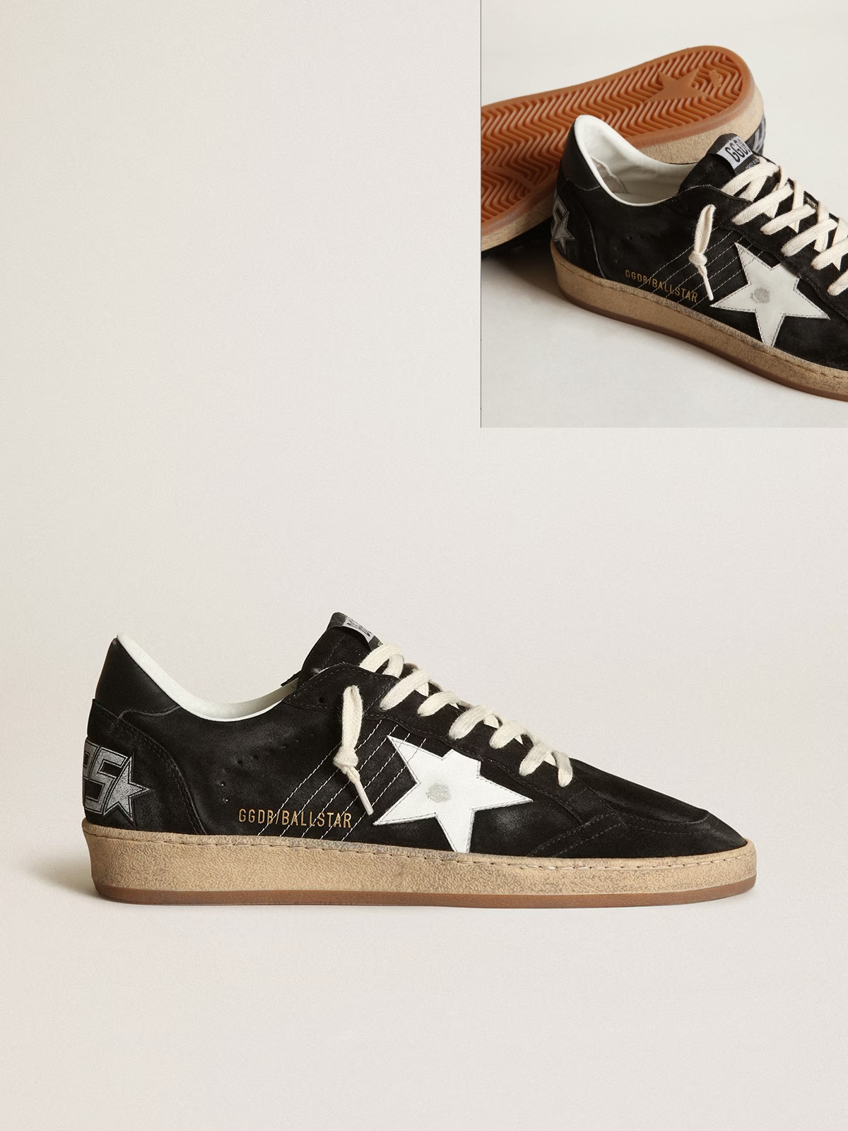 Golden Goose GGDB Golden Goose GGDB Women's Ball Star in black suede with white leather star