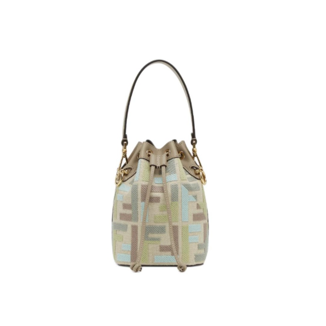 FENDI Fendi Iconic embossed FF pattern Bucket Bpattern Bucket Bag Shoulder Handbag 8BS093-AUPI-F1SKI