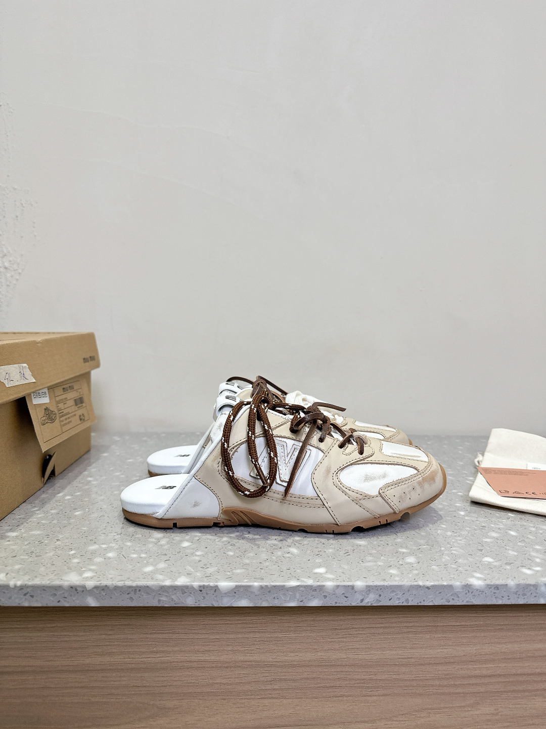 MiuMiu x New Balance 25ss 530 Series Half Slipper Casual Sandals Shoes