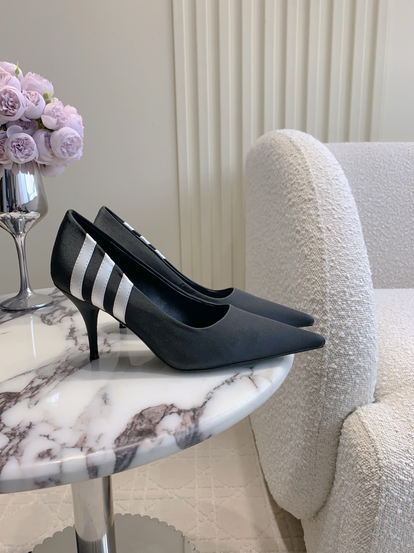 Balenciaga Classic Pointed Toe High Heel Mule Half Sandals Slipper Heels Shoes