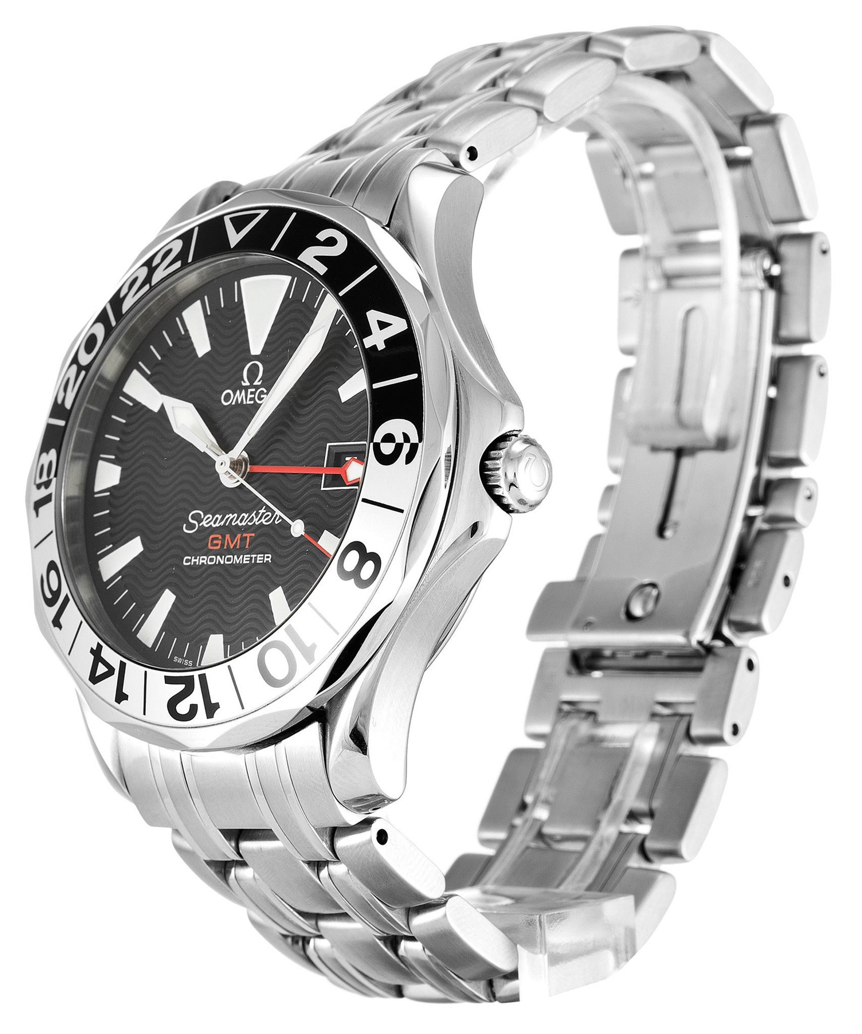Omega Seamaster GMT Black Dial Number Markers 2534.50.00 41MM