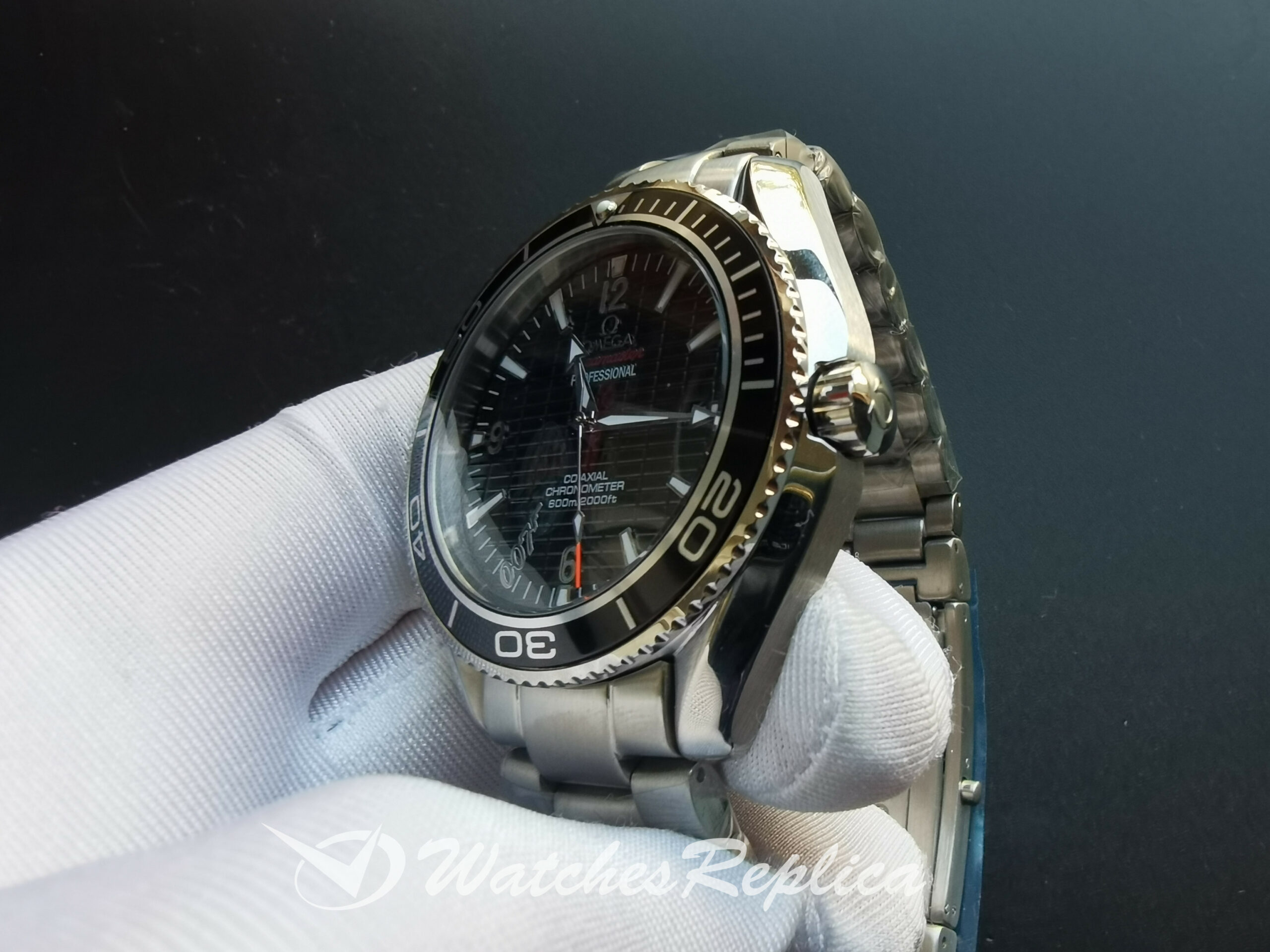 Omega Seamaster 42mm Case Black Dial Stainless Steel Bracelet For Men Watch