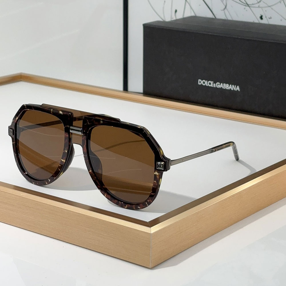 DOLCE & GABBAN DG Sheet Frame Slim Mirror Legs Sunglasses Top quality