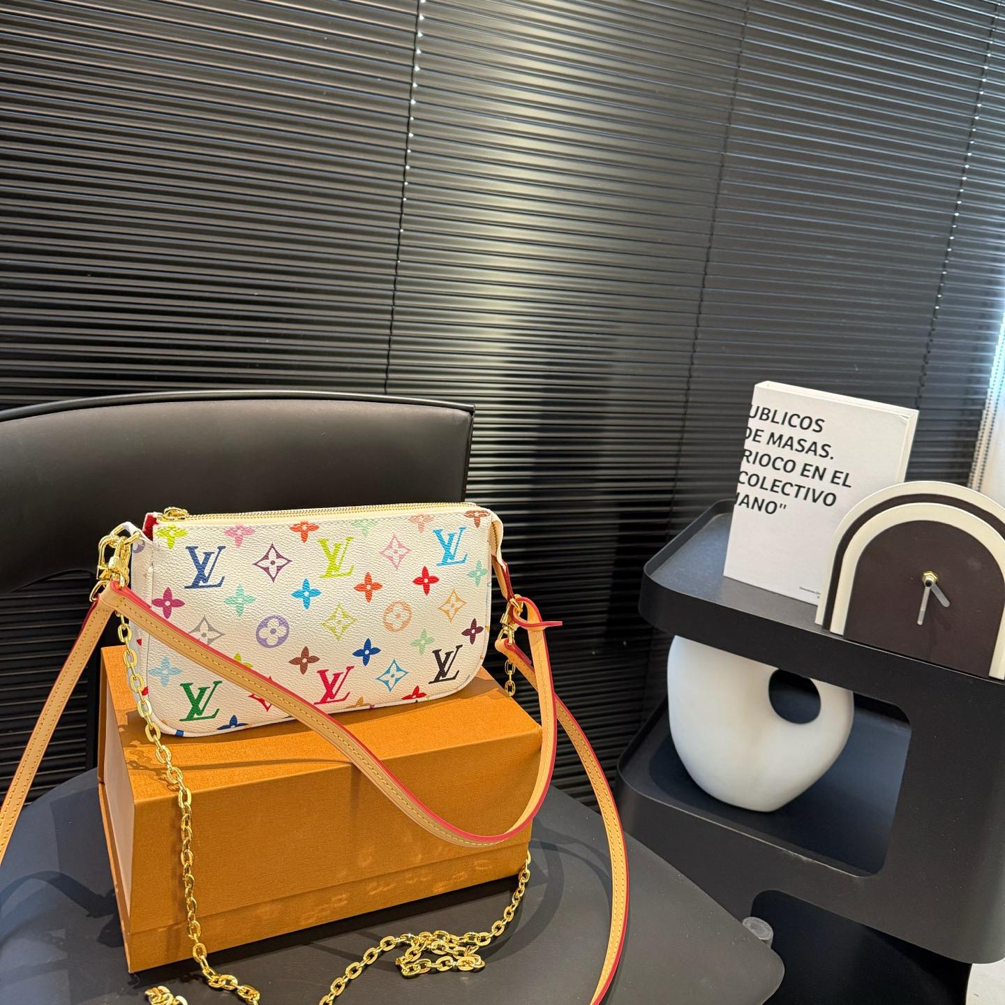 Louis Vuitton LV Takashi Murakami Underarm Medieval Mahjong Bag Handbag 1772