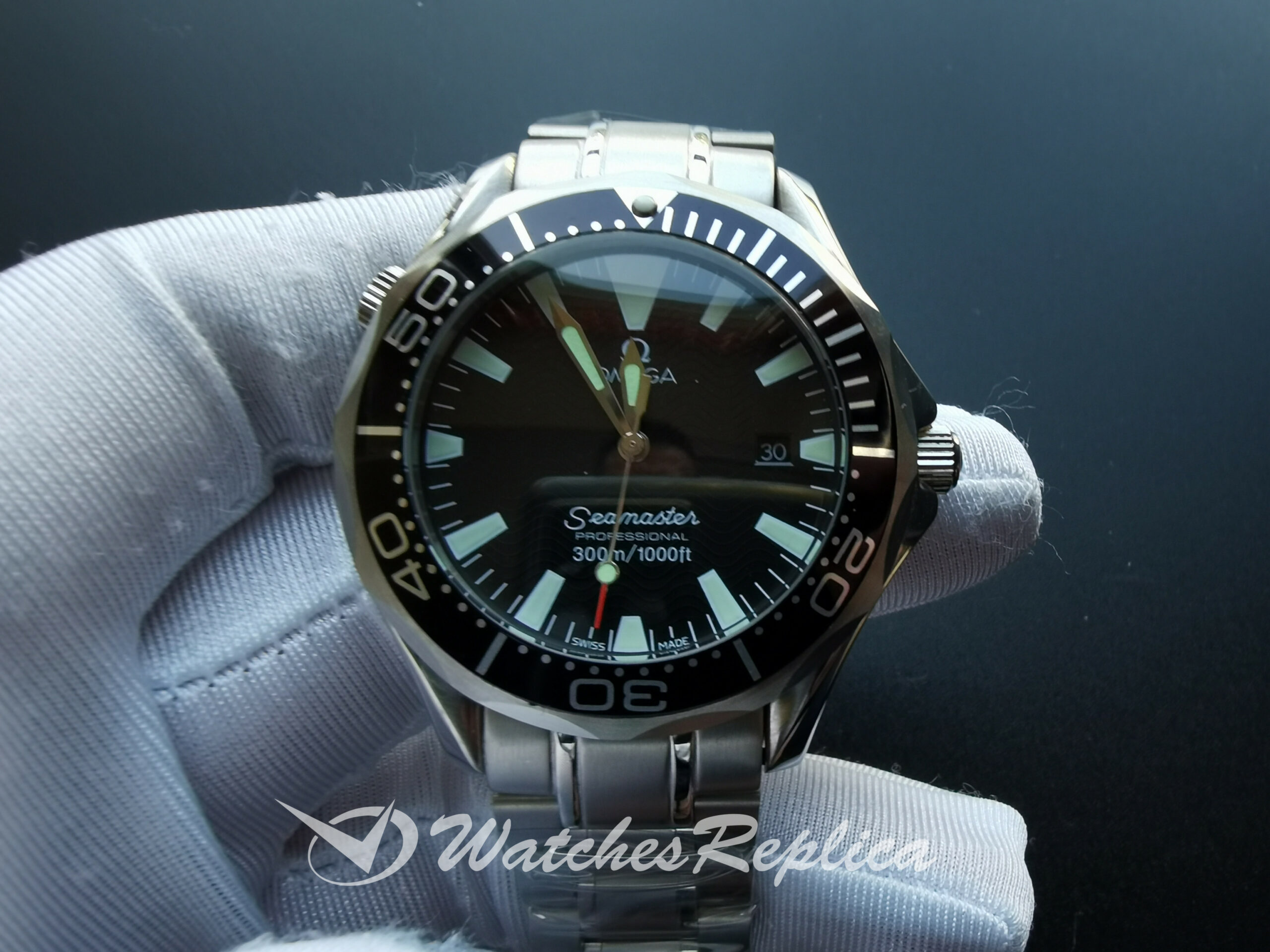 Omega Seamaster 2254.50.00 41 Mm Stainless Steel And Black For Men Watch