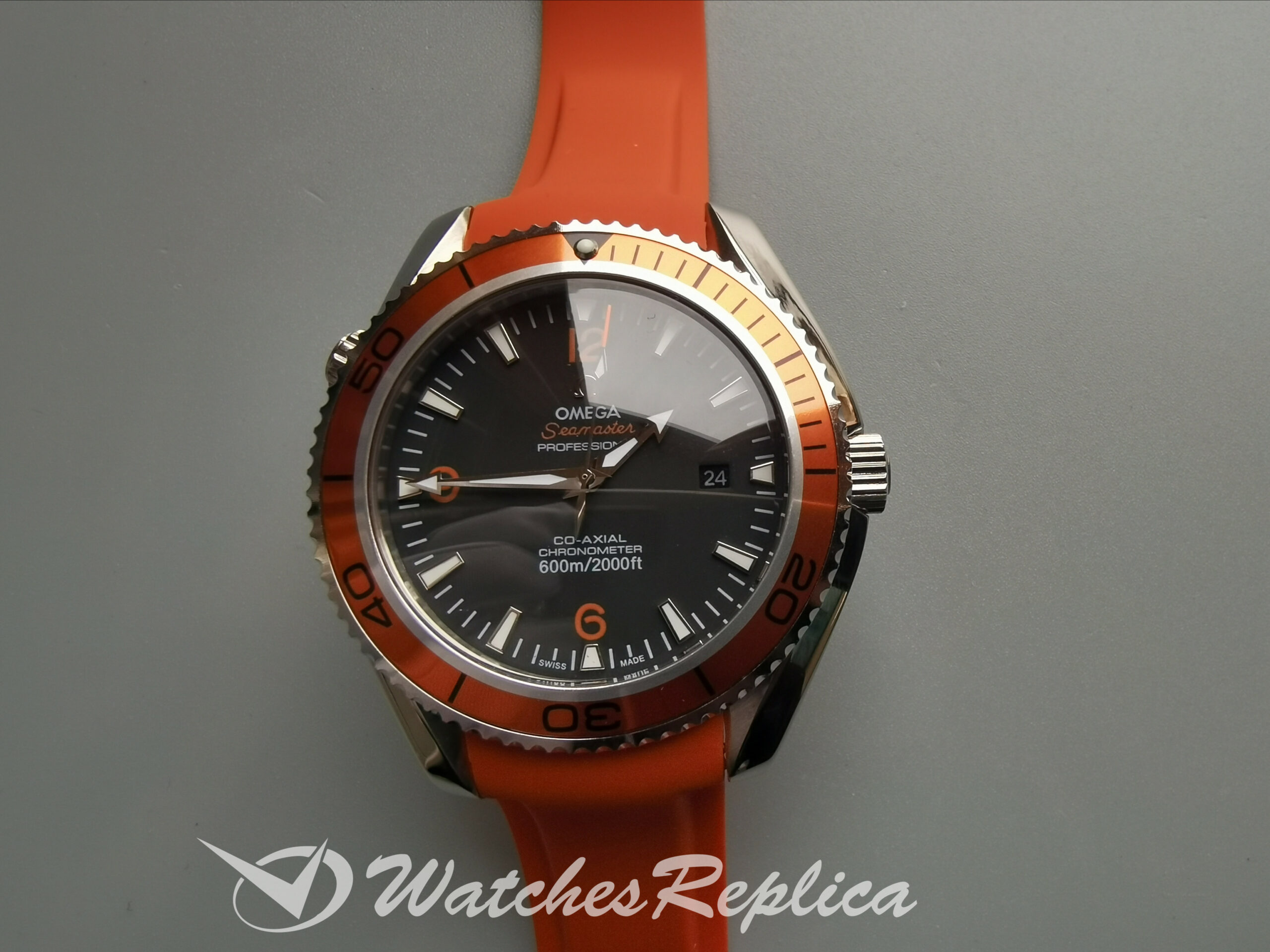 Omega Seamaste Pr611 43mm Black Dial And Brushed Stainless Steel For Men Watch