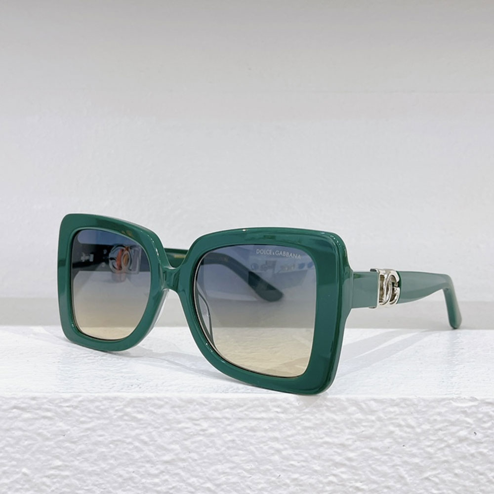 DOLCE & GABBAN DG Plate frame. Hollow Mirror leg Logo Sunglasses Top quality