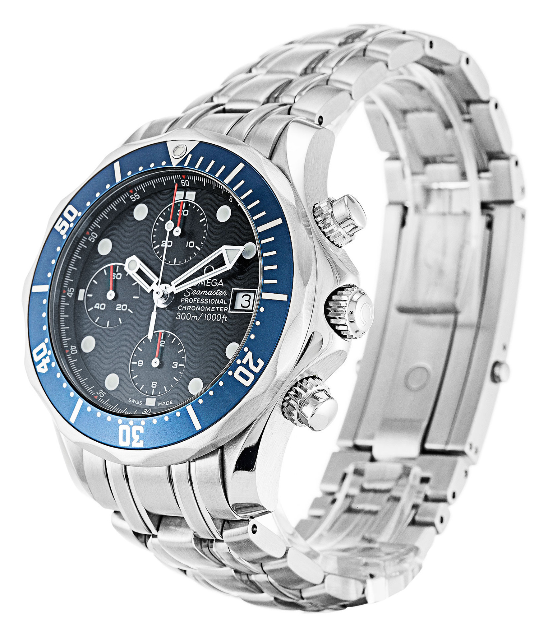 Omega Seamaster Chrono Diver Black Dial Blue Case 2599.80.00 41.5MM Quartz
