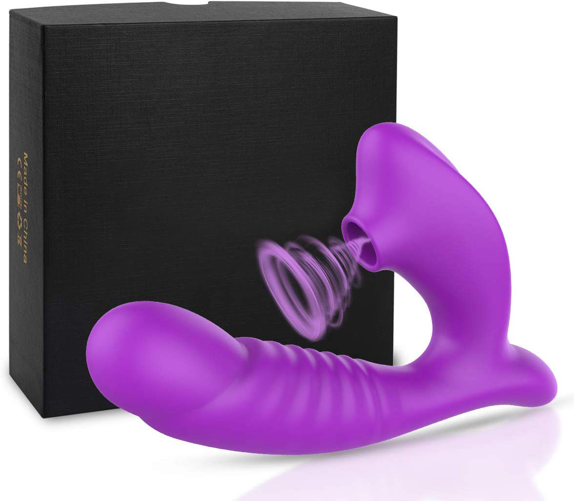 2 in 1 Dildo Vibrator Clitoridis Stimulator-YQ-B19
