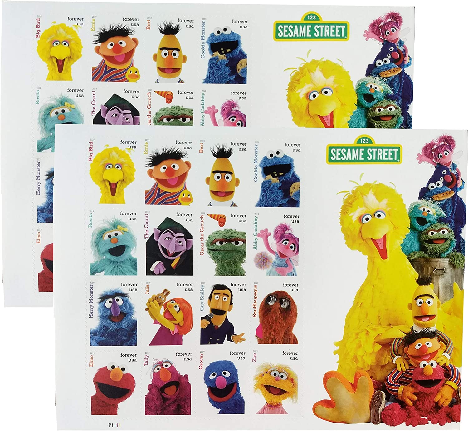 2019 Sesame Street Forever Postage Stamps - Sheet of 16