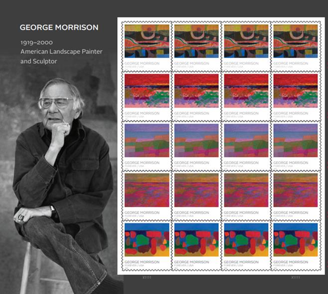 Postage Stamps George Morrison 5 books 100 pcs