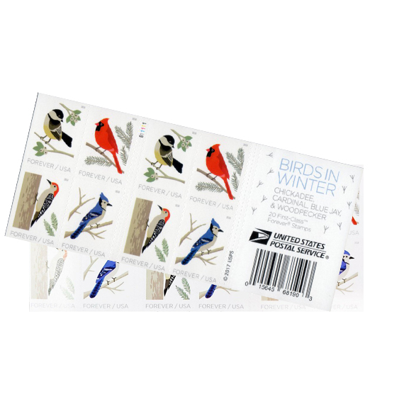 2018 Birds In Winter Cardinal Stamps