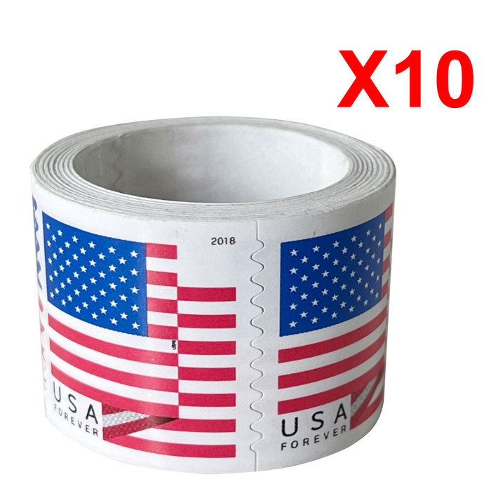 U.S. Flag 2018. 100Pcs/Rolls (1000 Pcs)