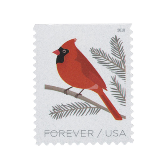 2018 Birds In Winter Cardinal Stamps