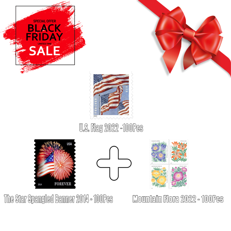 3 in 1 Bundle 08 - U.S. Flag 2022/The Star Spangled Banner 2014/Mountain Flora 2022