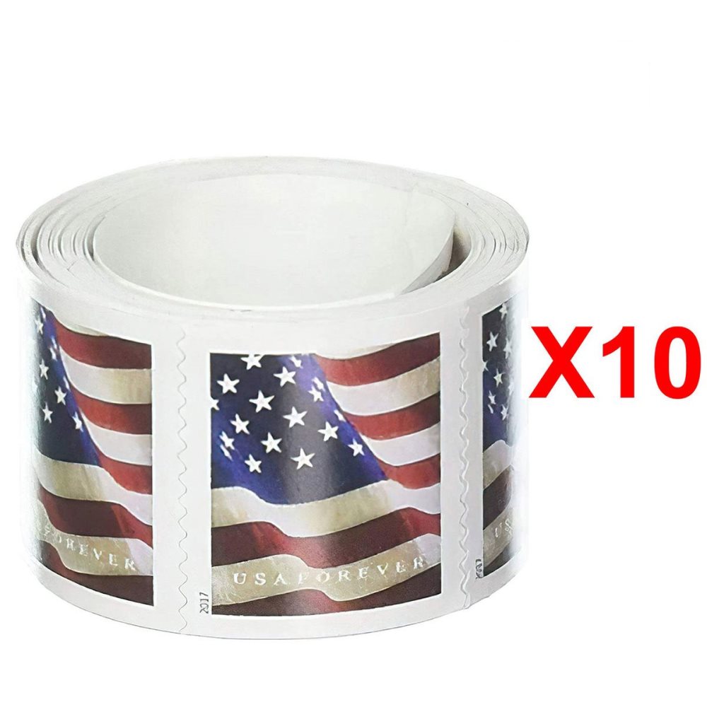 U.S. Flag 2017. 100Pcs/Rolls (1000 Pcs)
