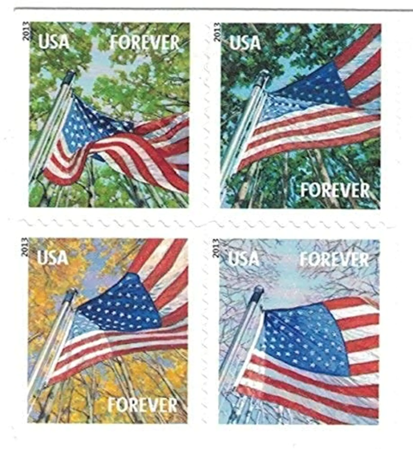 USPS Forever Stamps A Flag for All Seasons