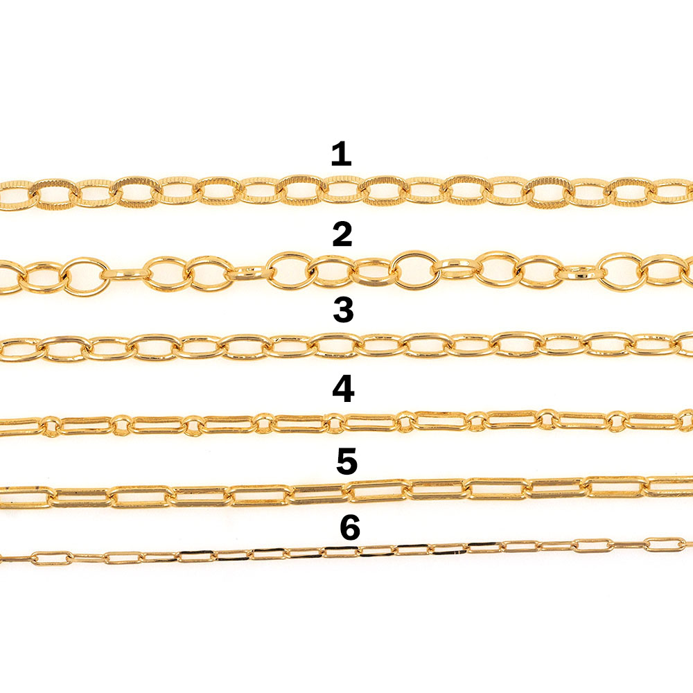 18K Gold Filled Paper Clip Chain Necklace,Dainty Link Chain,Gold Cable Chain Necklace for Women DIY Jewelry Making Supply