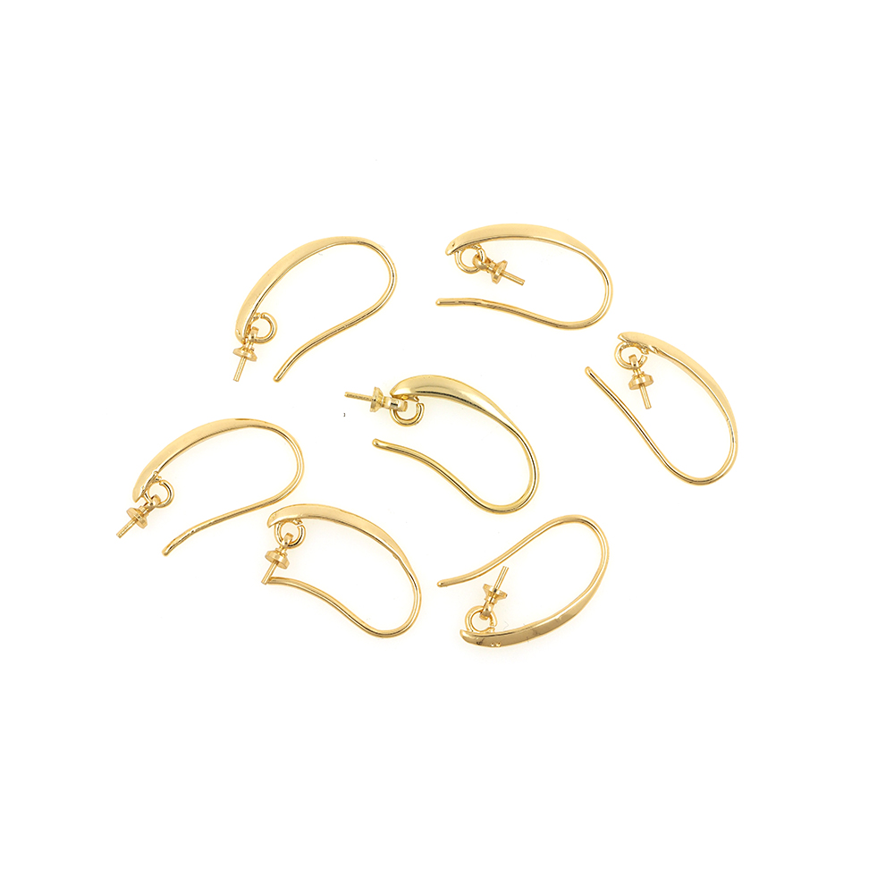 18K Gold Filled Curved Ear Hook,Gold Wire Hooks,French Earring Wires,Earring Charm,Earring Findings