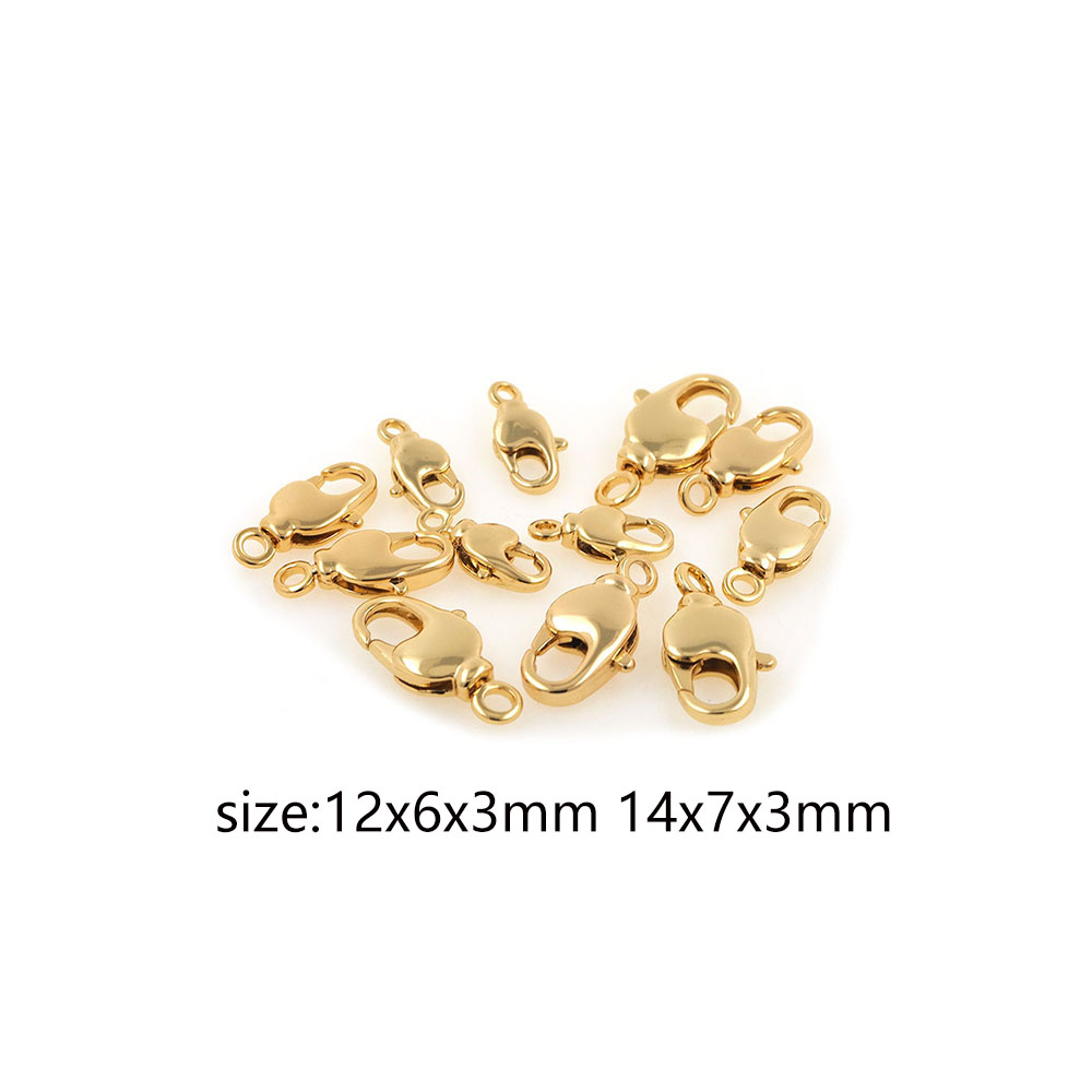 18K Gold Filled Lobster Clasp Gold Lobster Claw for DIY Jewelry Finding Necklace Bracelet