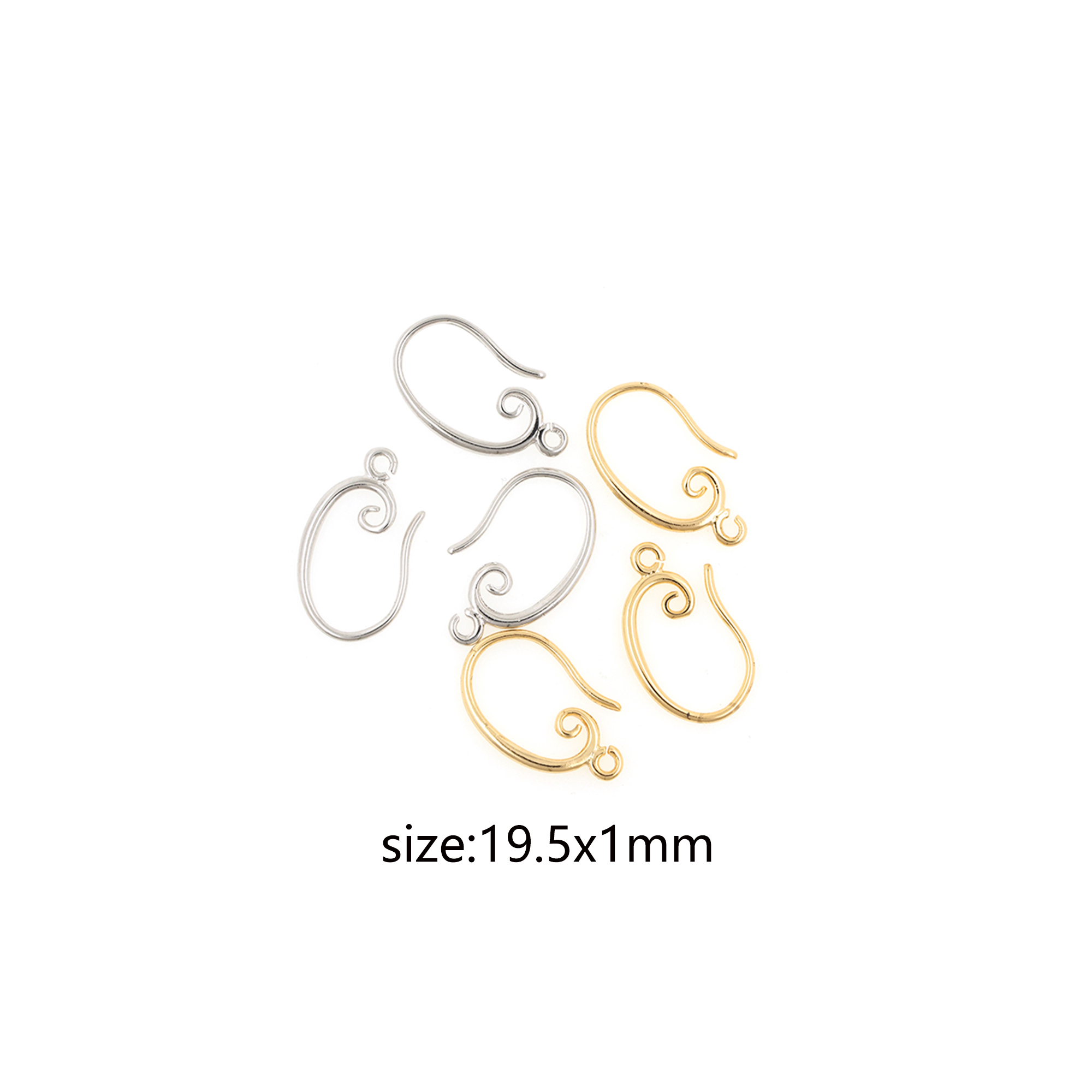 18K Gold Filled Curved Ear Hook,Gold Wire Hooks,French Earring Wires,Earring Charm,Earring Findings