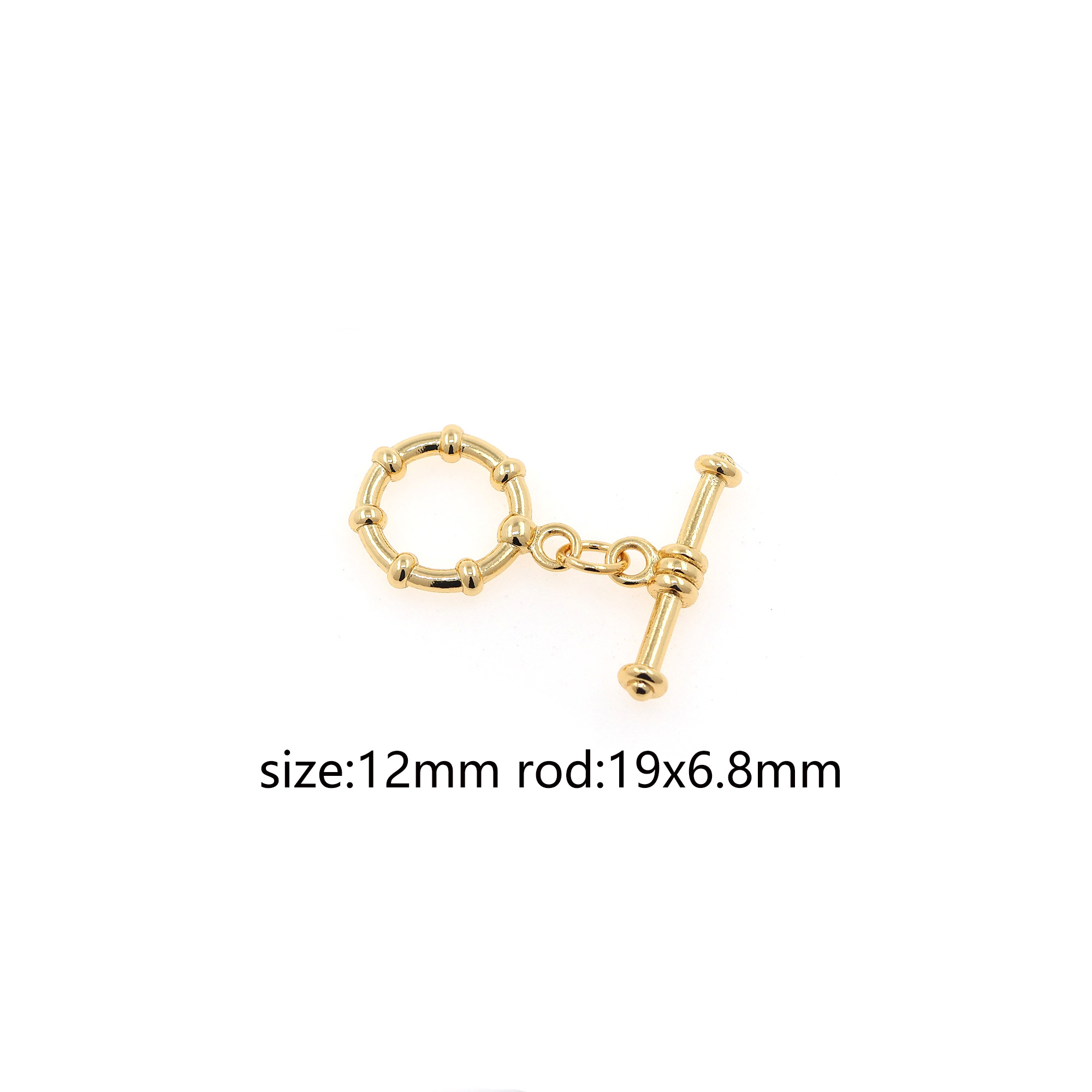 18K Gold Filled OT Clasp,Round OT Clasp Bracelet Necklace for DIY Jewelry Finding Necklace Bracelet