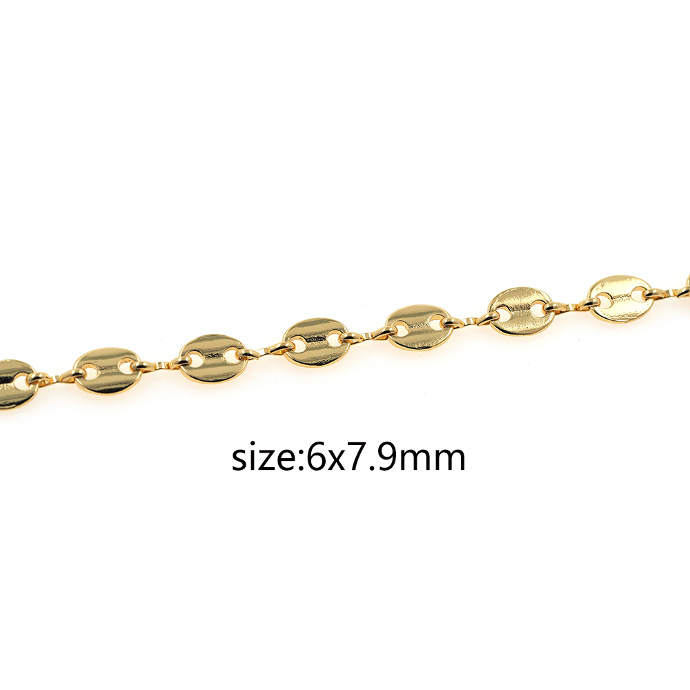 18K Gold Filled Anchor Chain Necklace,Dainty Anchor Link Chain Necklace for Women DIY Jewelry Making Supply