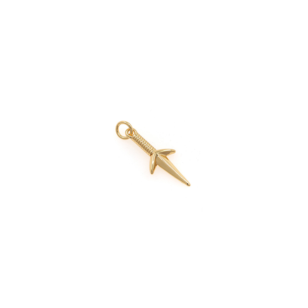 18K Gold Filled Dagger Pendant,Tiny Dagger Charm Earrings Necklace for DIY Jewelry Making Supply