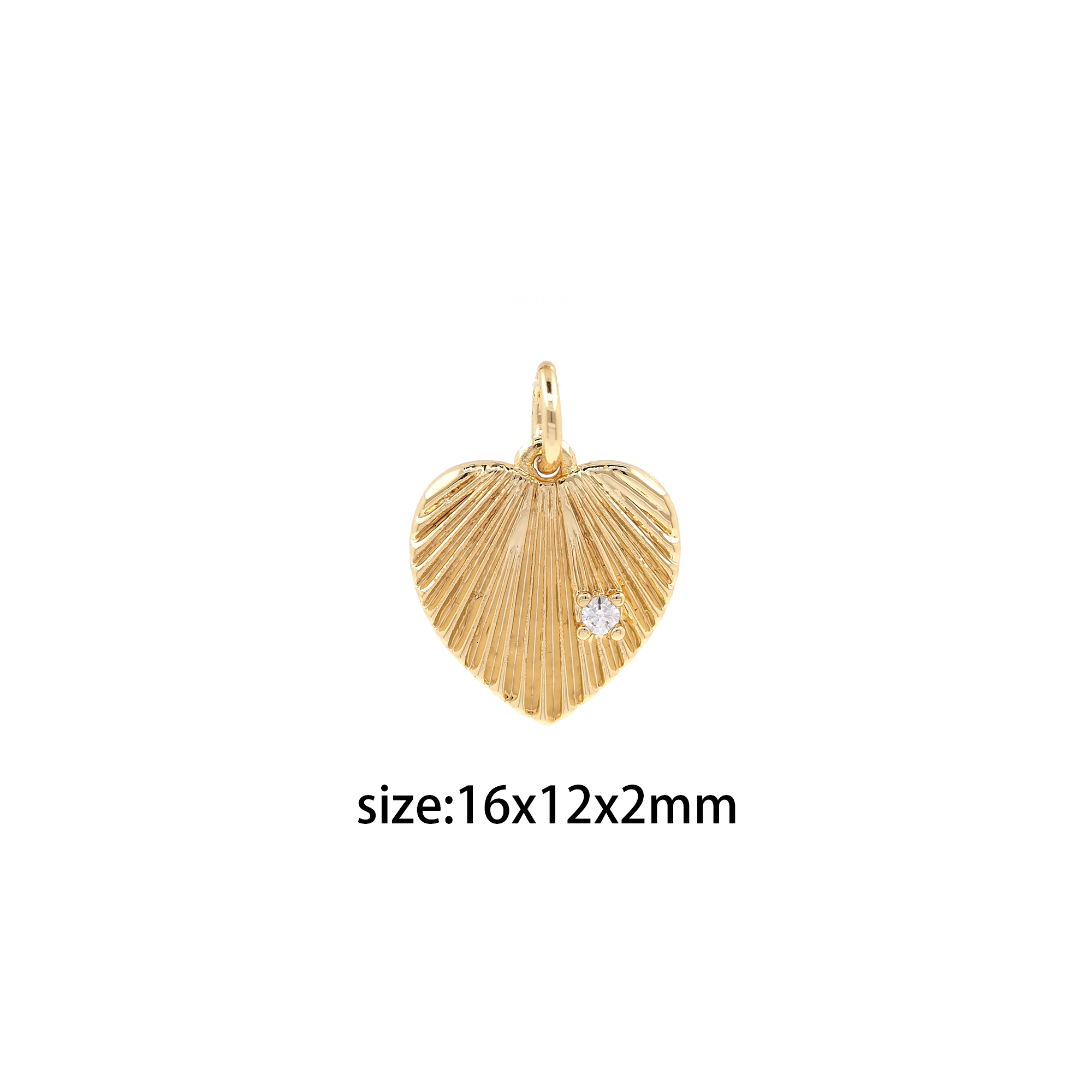 18K Gold Filled Heart Pendant,Sunburst Heart Charm Earrings Necklace for DIY Jewelry Making Supply