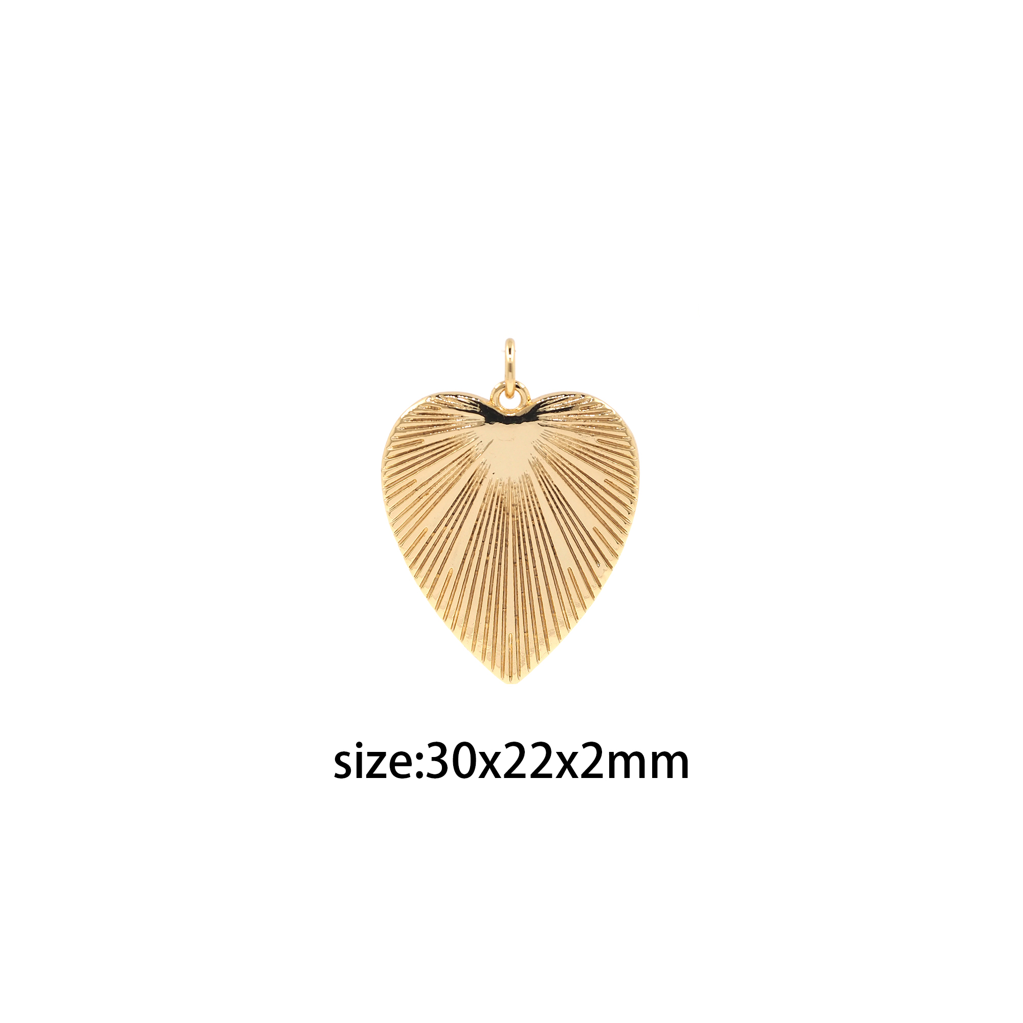 18K Gold Filled Heart Pendant,Love Heart Charm Earrings Necklace for DIY Jewelry Making Supply