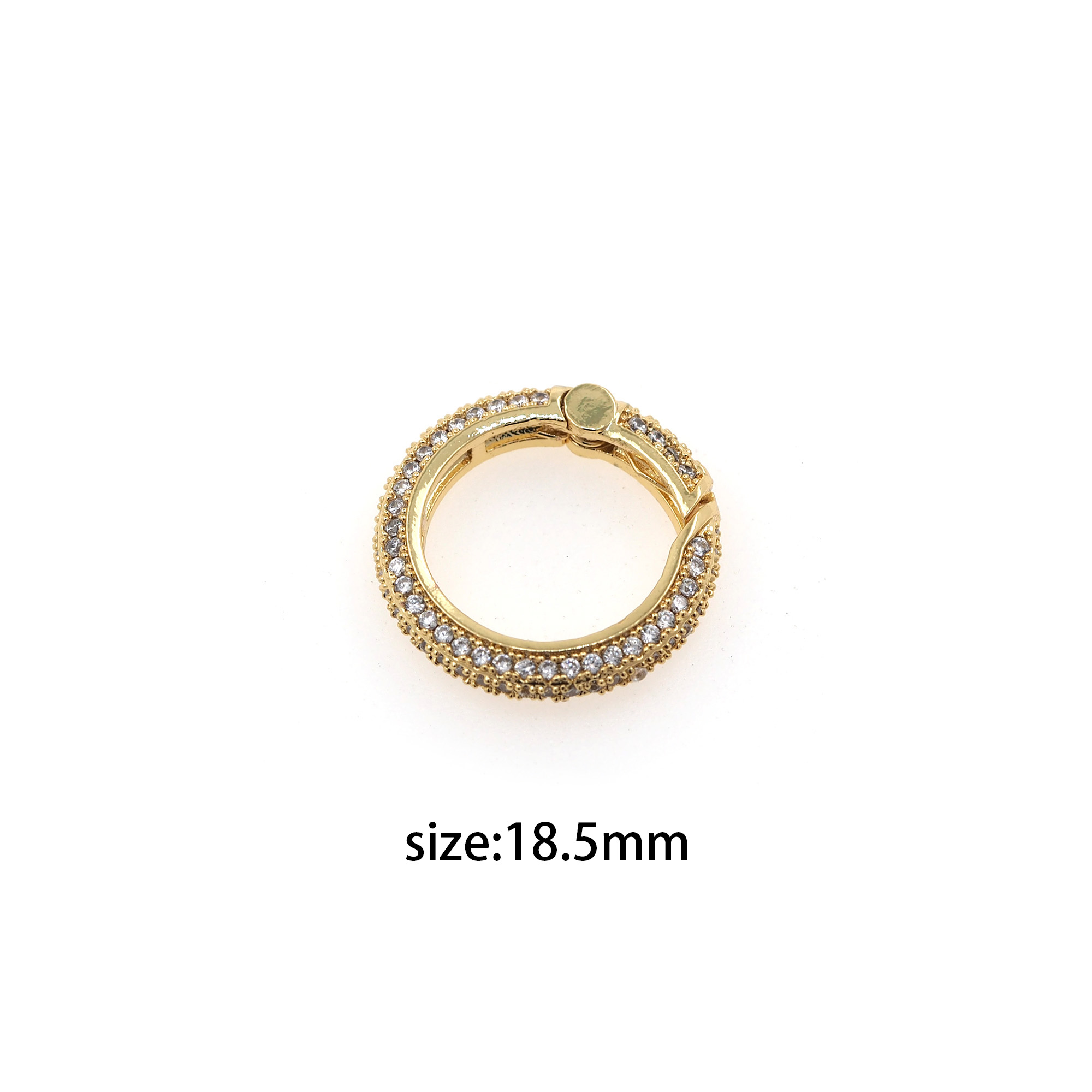 18K Gold Filled Round Clasp,Push Snap Clasp,Spring Buckle Bracelet Necklace for DIY Jewelry Finding Necklace Bracelet