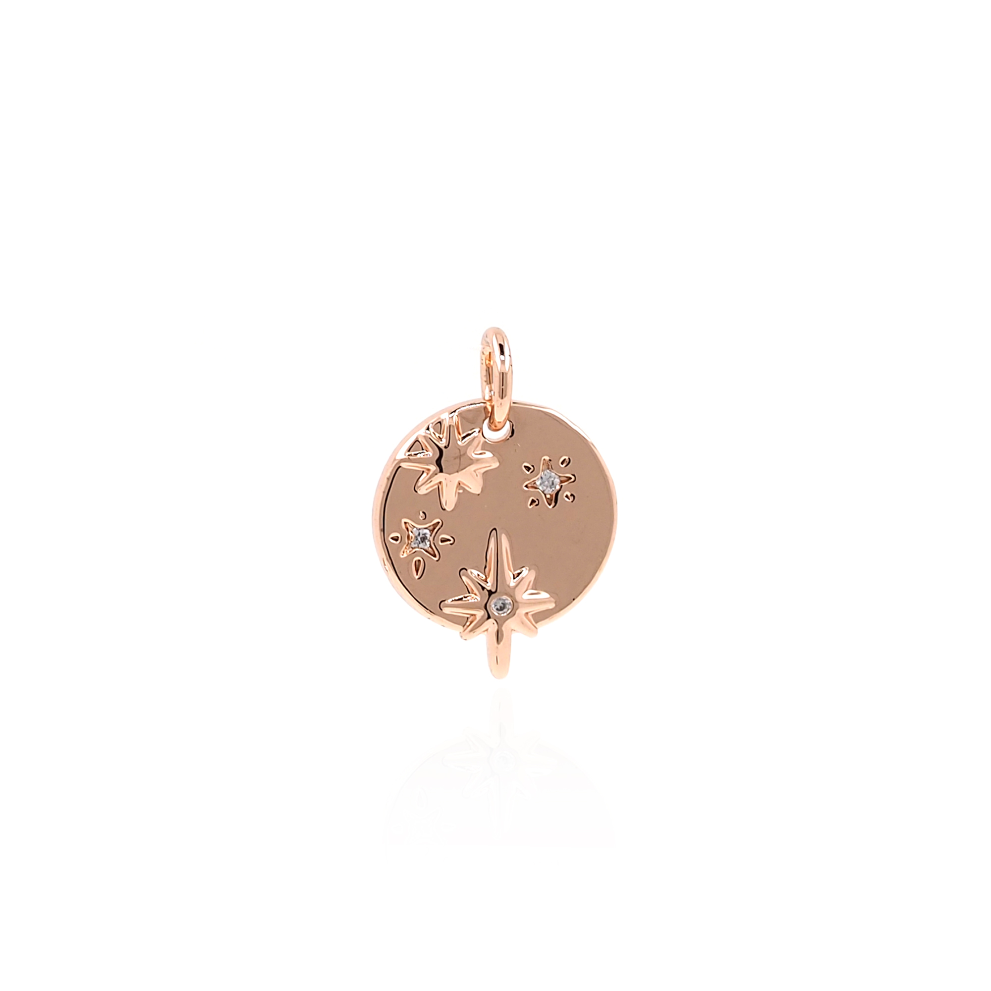 18K Gold Filled North Star Pendant,Celestial Charm,CZ Micro Pave Polaris Earrings Necklace for DIY Jewelry Making Supply