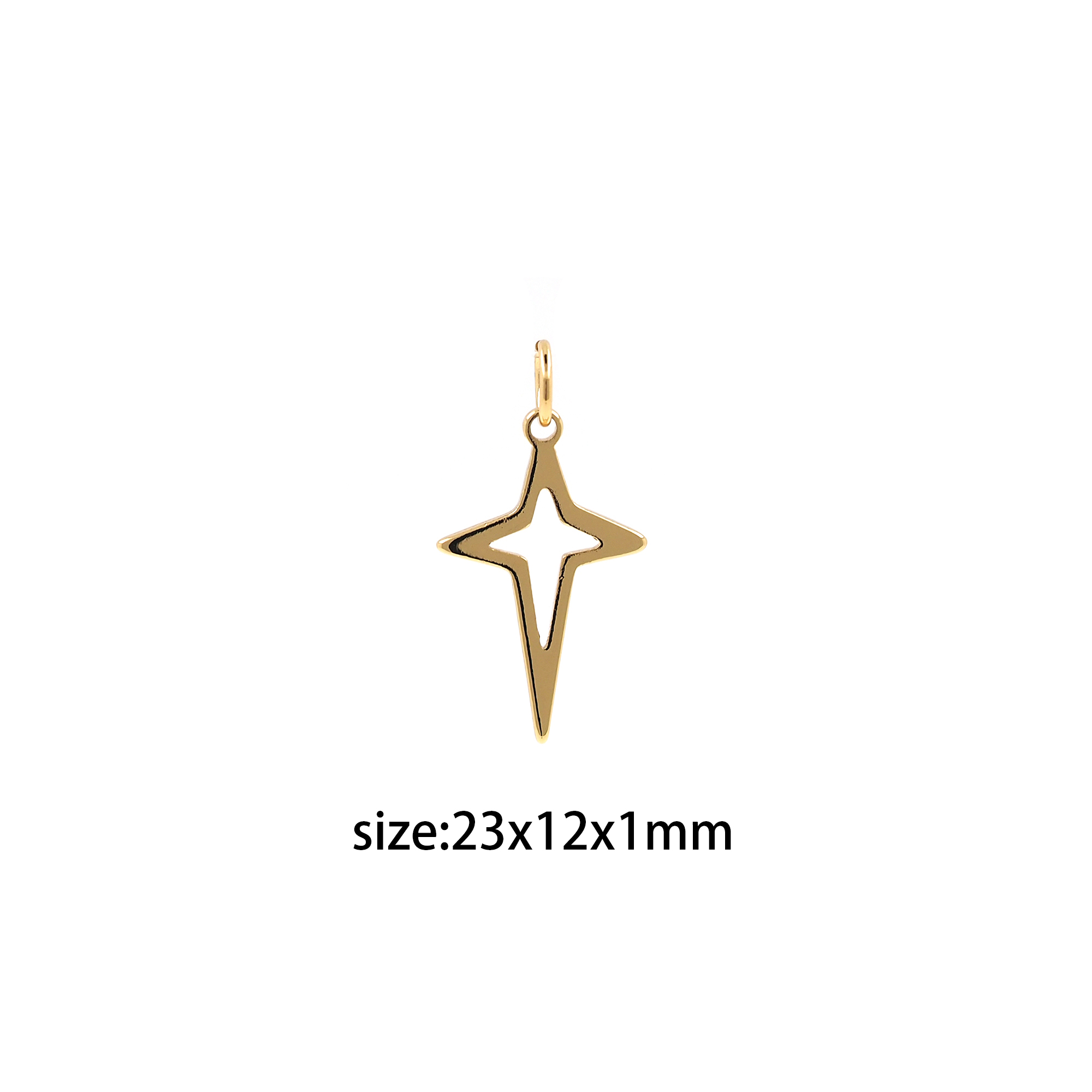 18K Gold Filled Star Pendant,Celestial Charm,Tiny Star Earrings Necklace for DIY Jewelry Making Supply