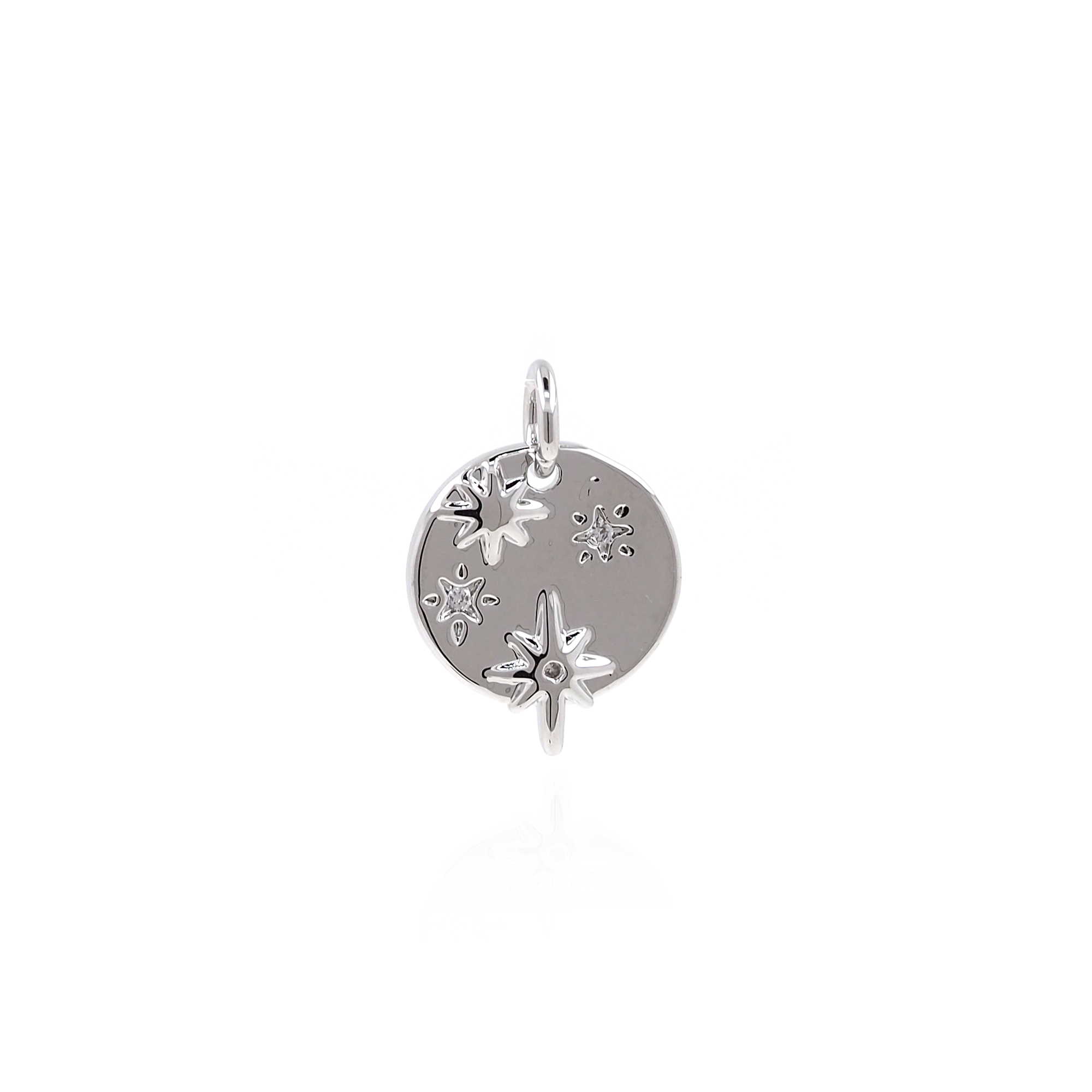 18K Gold Filled North Star Pendant,Celestial Charm,CZ Micro Pave Polaris Earrings Necklace for DIY Jewelry Making Supply