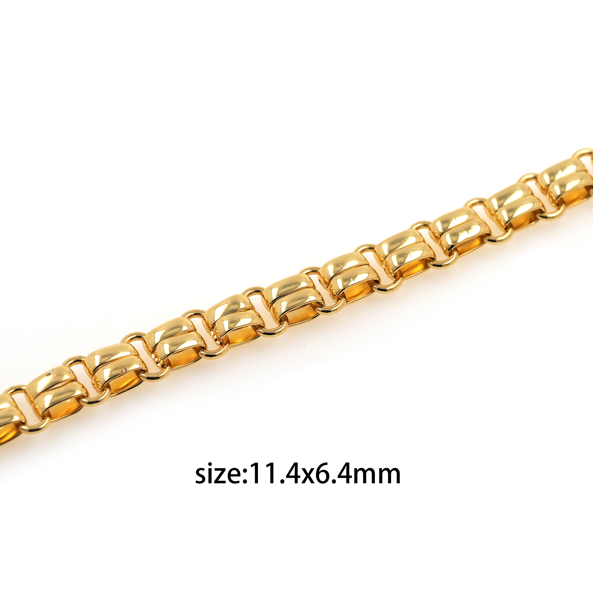 18K Gold Filled Cable Chain Necklace,Double Oval Link Chain Necklace for Women DIY Jewelry Making Supply