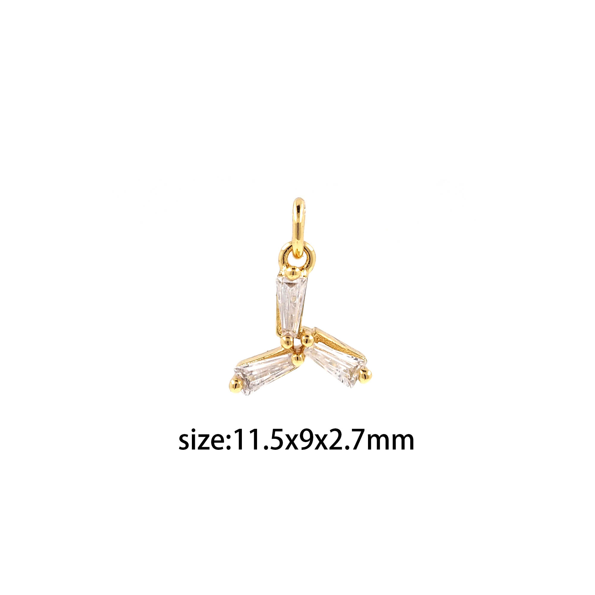 18K Gold Filled Windmill Pendant,CZ Micro Pave Windmill Charm Earrings Necklace for DIY Jewelry Making Supply